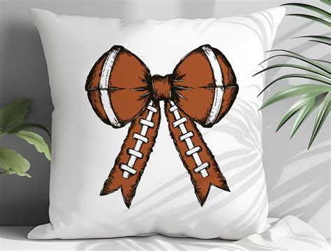 Retro Football Bow Png Fall Coquette Graphic By Deenaenon Creative