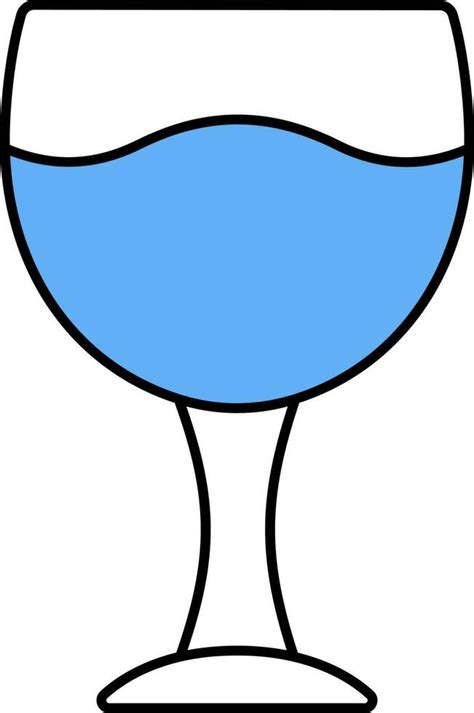 Flat Illustration Of Wine Glass Blue Icon. 24154543 Vector Art at Vecteezy