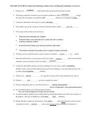 Enzymes Prelecture Worksheet Complete Pdf Biol