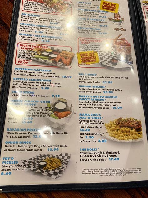 Menu At Dick S Last Resort Pigeon Forge Pub Bar Pigeon Forge