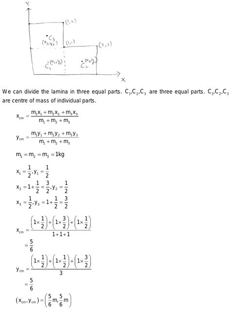 Find The Centre Of Mass Of A Uniform L Shaped Lamina A Thin Flat Plate