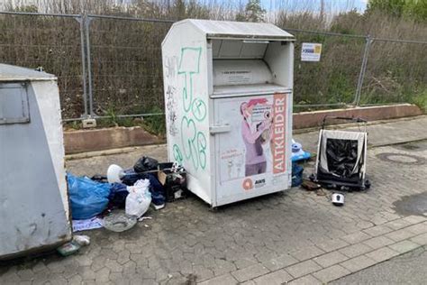 Gro Gerau Wenn Der Glascontainer Zur M Llhalde Wird