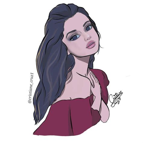 Selena Gomez Cartoon Drawing At Explore Collection Of Selena Gomez Cartoon