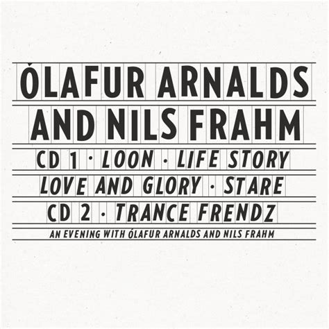 Ólafur Arnalds And Nils Frahm Collaborative Works CD Compilation