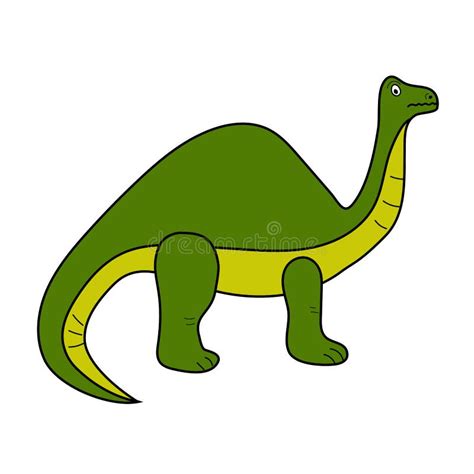 Dinosaurio Aislado Brontosaurus Ilustración Del Vector Ilustración De Divertido Cabrito