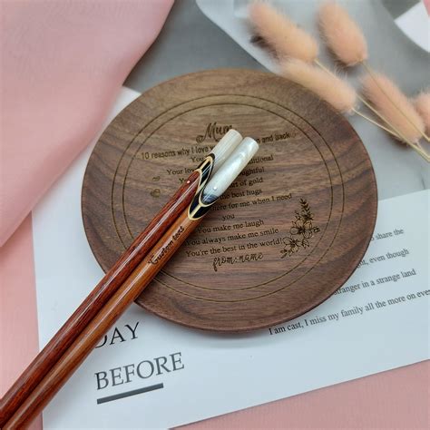 Personalized Wooden Chopstick Customize Engrave Name Etsy