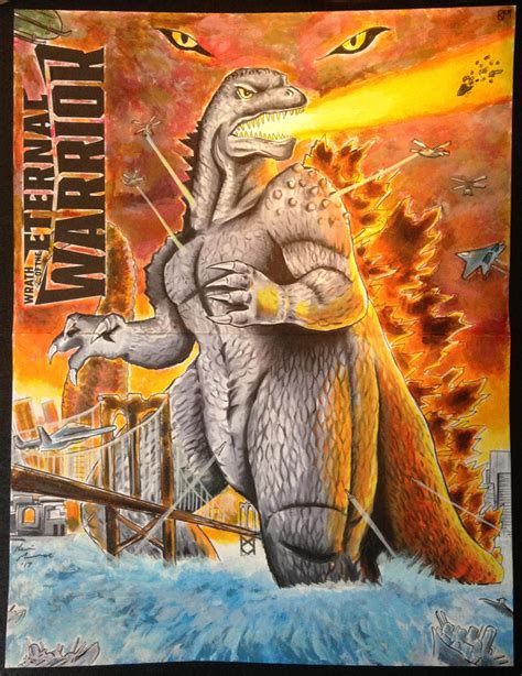 Godzilla 2000 Comic Cover Sketch Commission By Kevinsunfiremunroe On