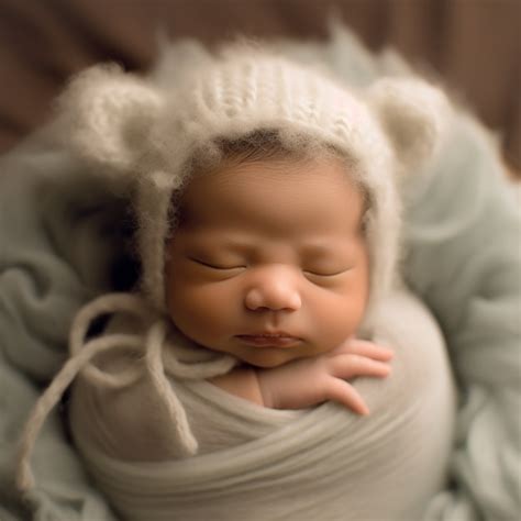 Free Photo Portrait Of Newborn Baby Sleeping Peacefully