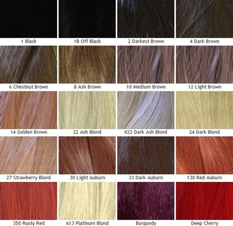 Braid Hair Color Chart