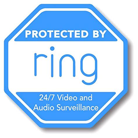 4 Ring Doorbell Security Sticker Decals Double Sided Authentic