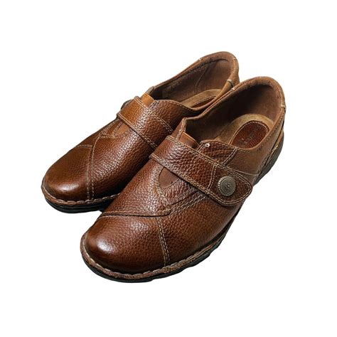 Earth Origins Evelyn Brown Leather Loafers Women Size Gem