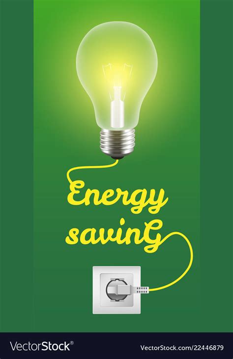 Energy saving concept background realistic style Vector Image