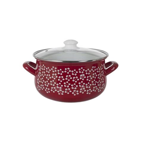 Кастрюля эмалированная Savasan 6 л сфера Красная 6340962 - купить в ...