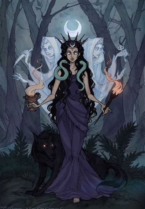 Hekate Goddess Art Horror Art Witch Art