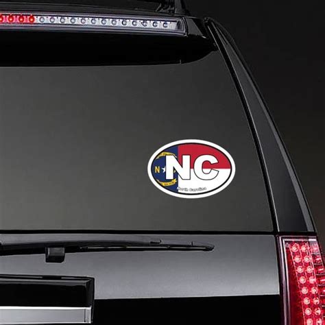 North Carolina Nc State Flag Oval Sticker