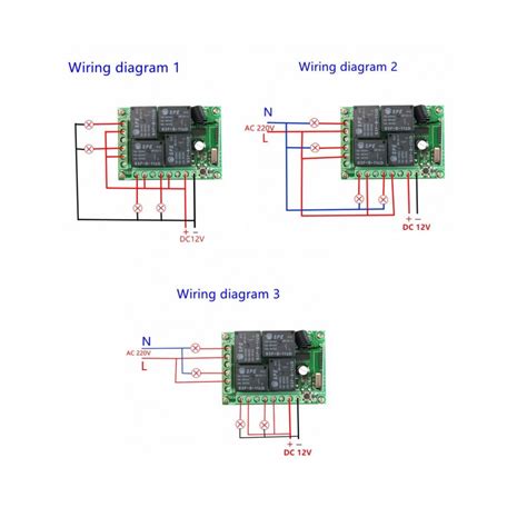 433MHz 12V 4 Channel Relay Module Wireless With RF Remote Control