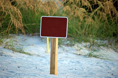 Premium Photo Empty Signboard With Copy Space On Seaside Beach With