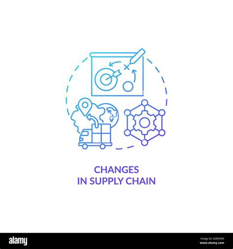 Supply Chain Optimization Blue Gradient Concept Icon Stock Vector Image