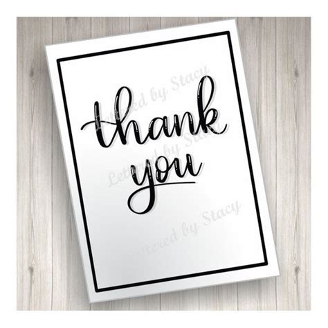 Thank You Card Downloadable Card Printable Card Appreciation Card