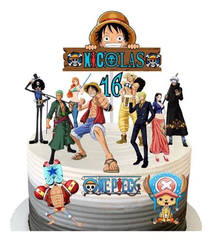 Topo De Bolo One Piece Nome E Idade Parcelamento Sem Juros