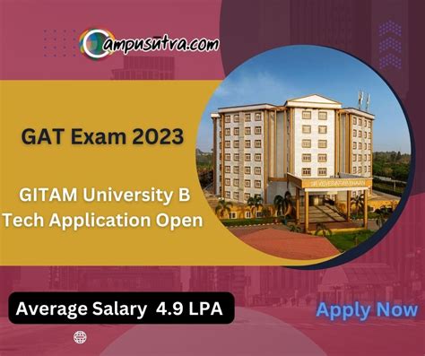 Gitam Gat Exam 2023 Eligibility And B Tech Applications