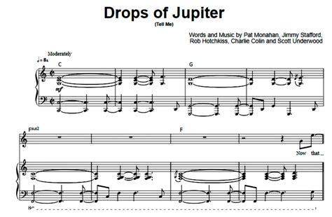 Train-Drops of Jupiter Free Sheet Music PDF for Piano | The Piano Notes