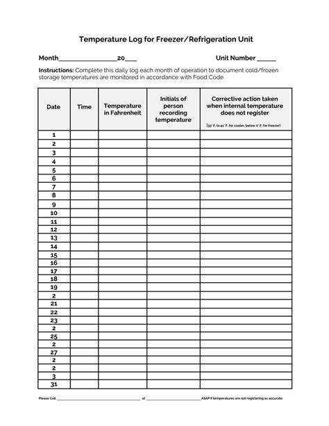 Printable Free Refrigerant Log Sheet Printable Word Searches