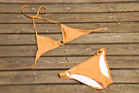 Orange Bikini Stock Image Image Of Shiny Beauty Nudity 42237215