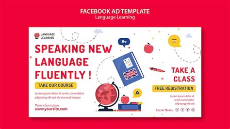 Free Psd Language Learning Template Design