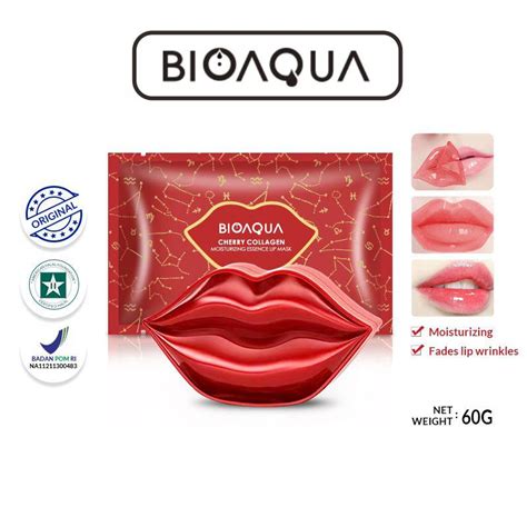 Jual Bioaqua Masker Bibir Cherry Collagen Moisturizing Essence Lip Mask 60g Bpom Masker