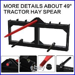 Hay Bale Spear Skid Steer Loader Tractors Quick Tach Attachment Moving