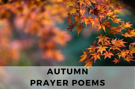 15 Vibrant Autumn Prayer Poems - Strength in Prayer