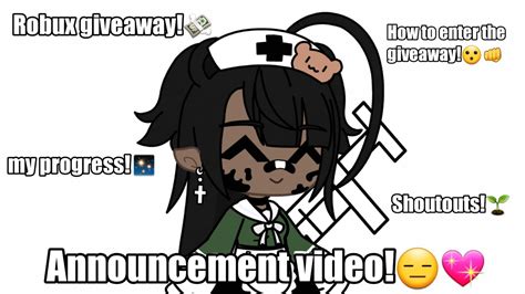 Announcement Video Robux Giveaway Info Shoutouts [closed]💸💖🌱 Youtube