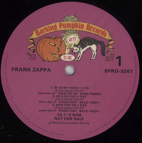 Frank Zappa Them Or Us Ex Us Promo 12 Vinyl —