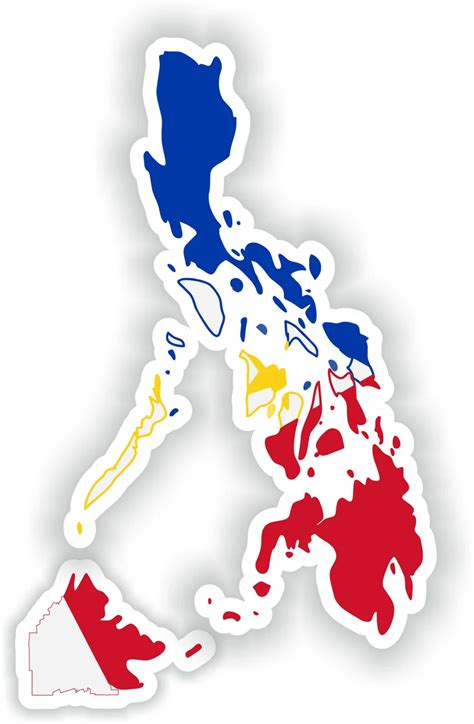 Philippines Map Flag Silhouette Sticker For Laptop Book Fridge Etsy