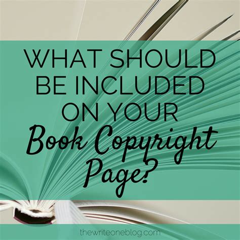 What Should Be Included On Your Book Copyright Page?