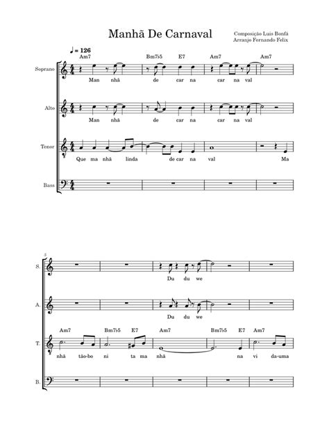 Manhã De Carnaval Black Orpheu Luís Bonfá Sheet Music For Soprano