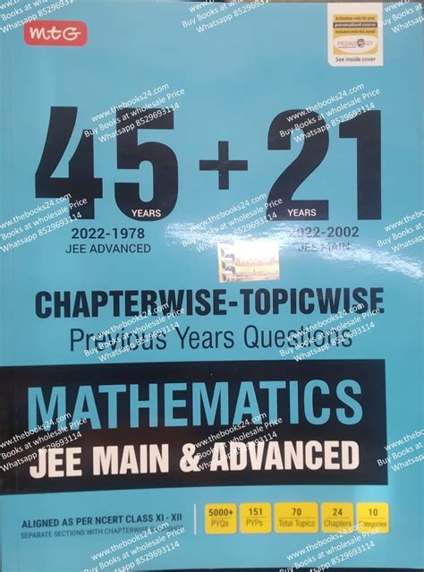 Mtg 4521 Years Chapterwise Topicwise Solutions Mathematics For Jee A