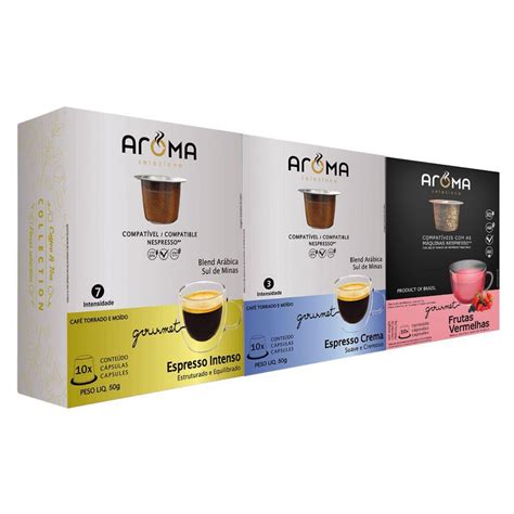 Kit C Psulas Compat Veis Nespresso Caf E Ch Aroma No Shoptime