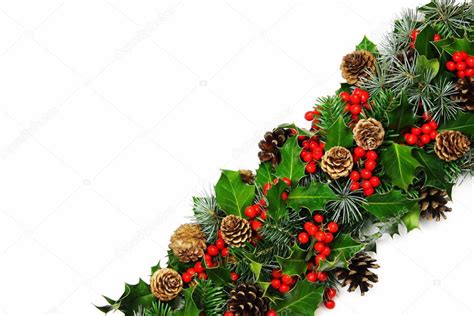 Christmas holly border diagonal — Stock Photo © serendipity #1846972