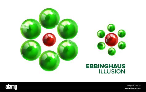 Ebbinghaus titchener illusion Stock Vector Images - Alamy