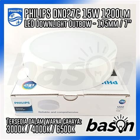 Jual Philips Led Downlight Outbow Dn027c 7 15w Led12 D175 Surface