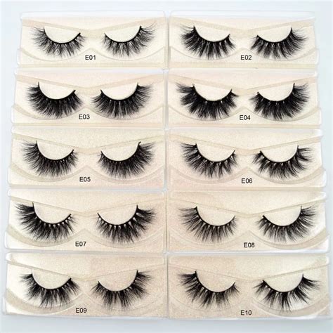 E11 Custom Eyelash Packaging 100 Real Mink Fur Eye Lash Siberian 6d