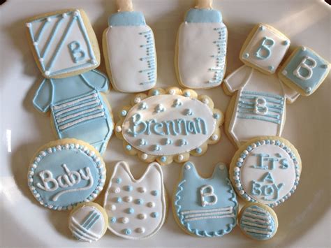 Baby Boy Cookies By My Cookie Mom Baby Cookies Baby Shower Cookies