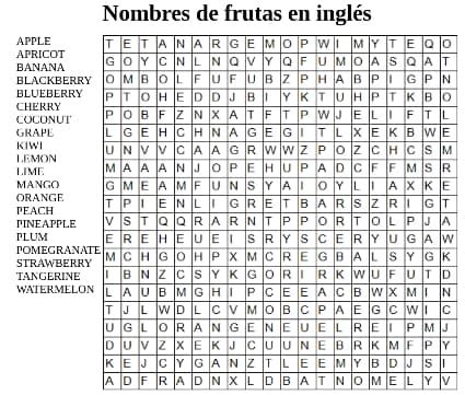 Excelente Surgir Alexander Graham Bell Sopa De Letras De Las Frutas En