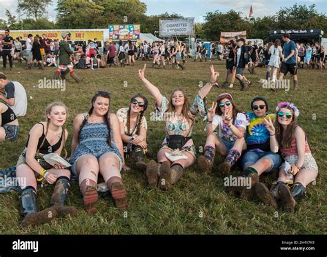 Festival goers at Leeds Festival 2016 at Bramham Park, UK. Picture date: Friday August 26, 2016 ...