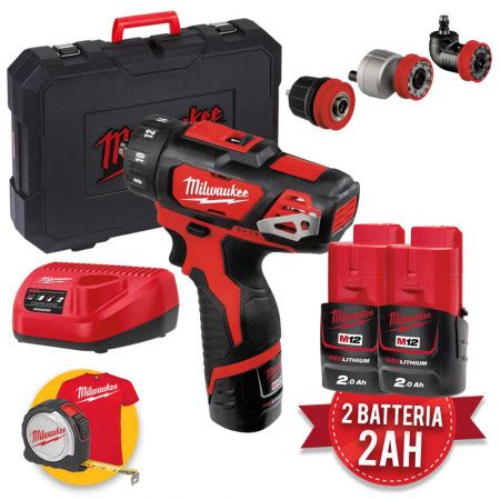 Milwaukee M12 BDDXKIT 202C Trapano Avvitatore A Batteria 12V Con