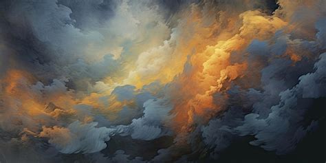 Premium AI Image | Abstract clouds painting wallpaper