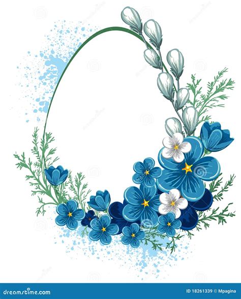 Easter Banner With Spring Flowers Stock Vector Illustration Of Banner