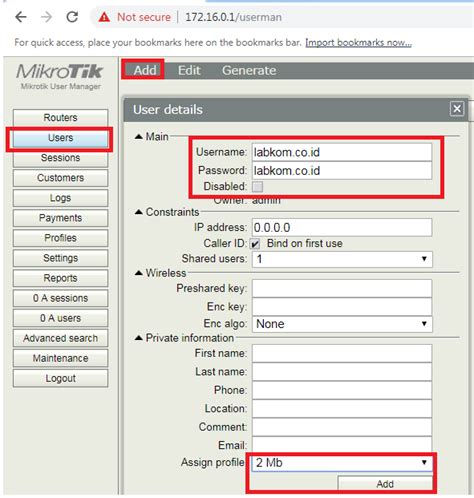 How To Use The Mikrotik User Manager PT Network Data Sistem